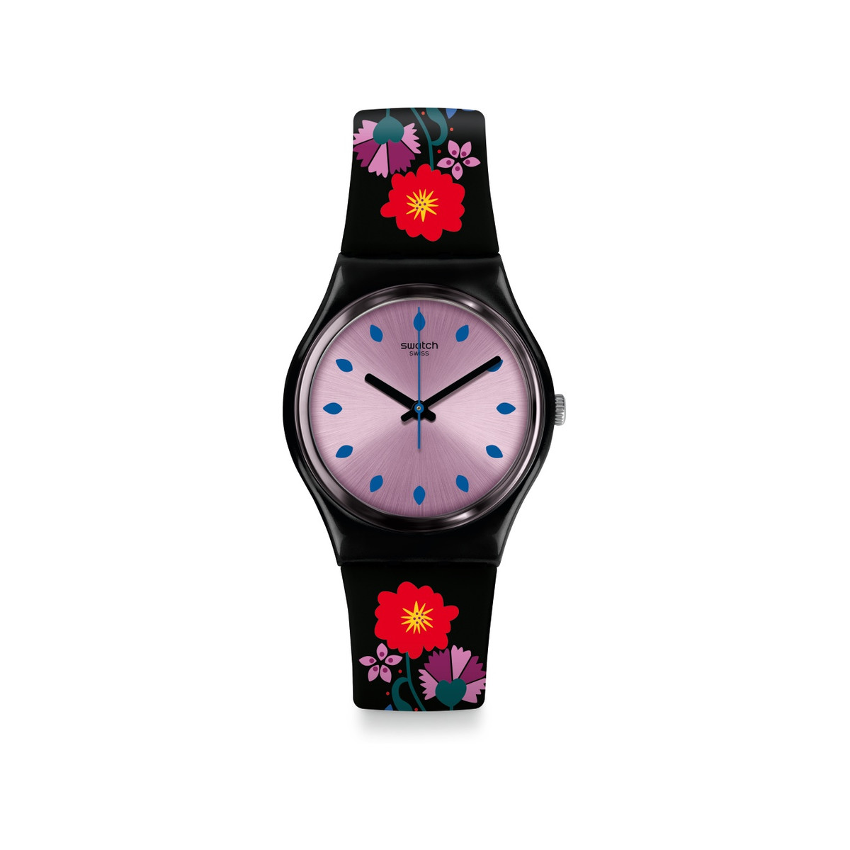 Montre Swatch femme plastique silicone noir Femme modèle GB319 MATY