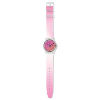 Swatch gemengd plastic siliconen horloge wit