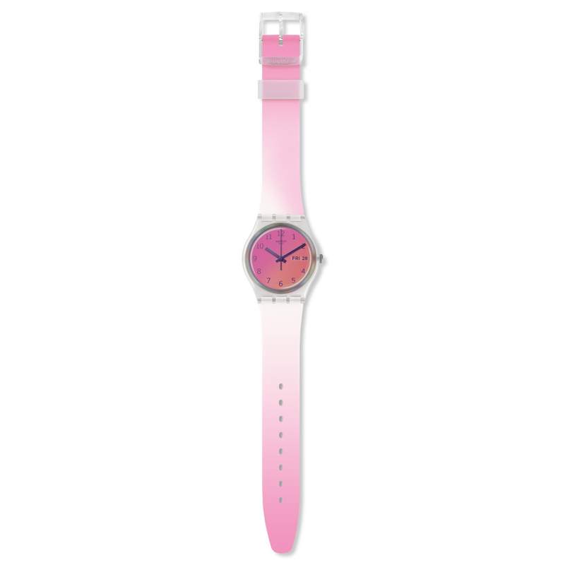 Montre Swatch mixte plastique silicone blanc - vue D1