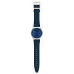 Montre Swatch mixte acier caoutchouc bleu - vue D1