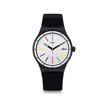 Swatch automatisch gemengd horloge zwart plastic