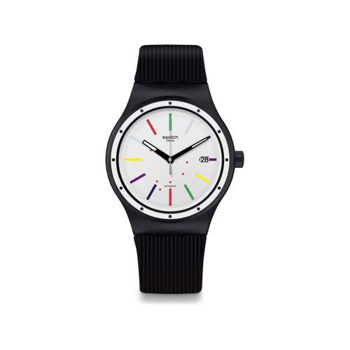 Montre Swatch mixte automatique plastique noir