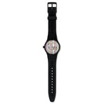 Montre Swatch mixte automatique plastique noir - vue D1