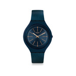 Montre Swatch mixte plastique et silicone bleu - vue 1