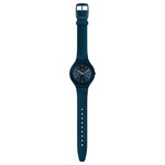 Montre Swatch mixte plastique et silicone bleu - vue D1