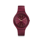 Montre Swatch mixte plastique et silicone rouge - vue 1