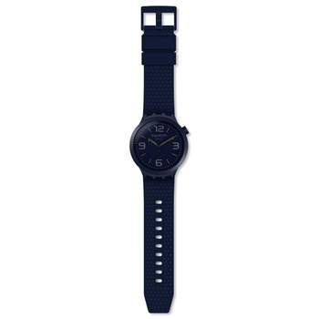 Swatch gemengd kunststof en silicone horloge blauw