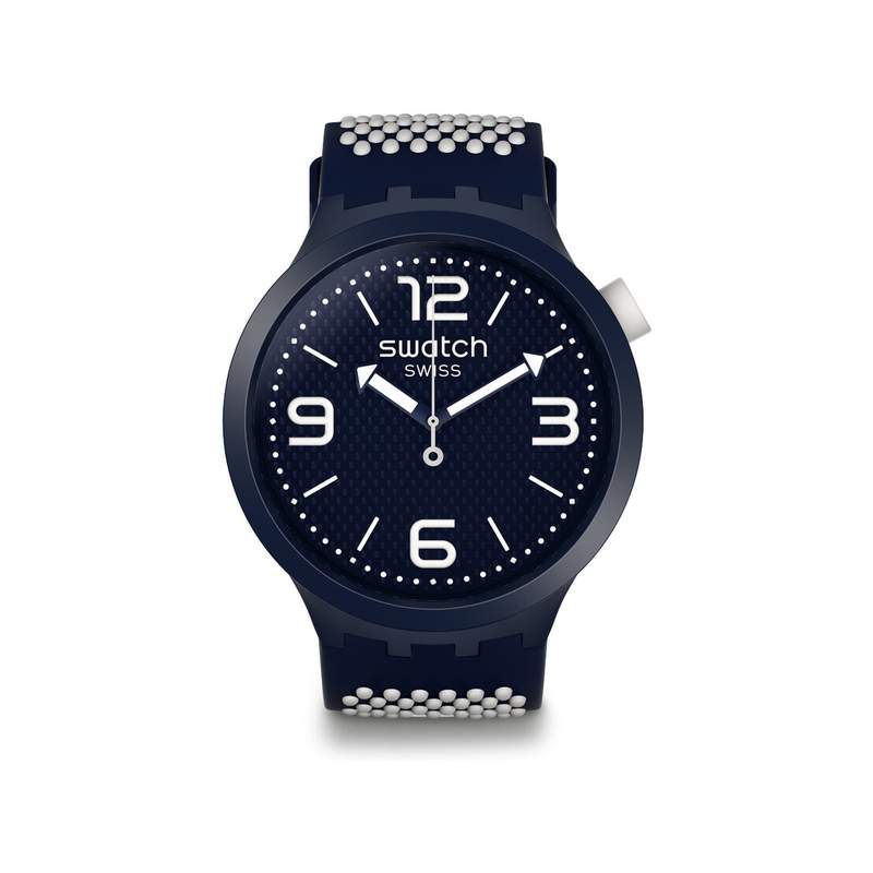 Montre Swatch mixte plastique et silicone bleu - vue 1