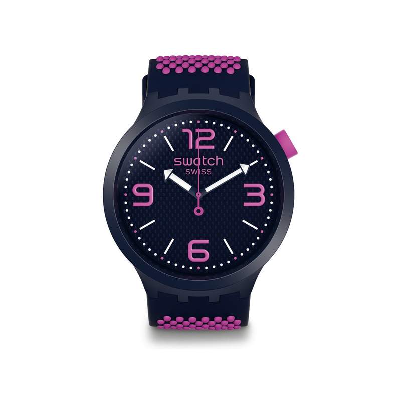 Montre Swatch mixte plastique et silicone bleu - vue 1