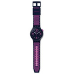 Montre Swatch mixte plastique et silicone bleu - vue D1