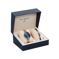 Coffret Paul Hewitt montre acier dore rose
