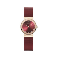 Montre Bering femme acier rouge