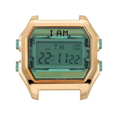 Boîte de montre IAM medium polycarbonate rose