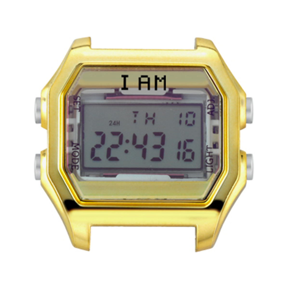 Boîte de montre IAM medium polycarbonate doré