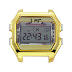 Boîte de montre IAM medium polycarbonate doré - vue 1