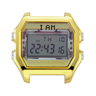 Boîte de montre IAM medium polycarbonate doré