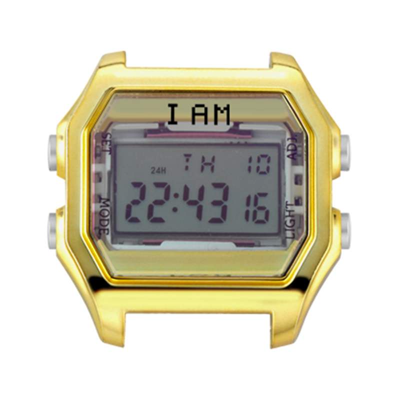 Boîte de montre IAM medium polycarbonate doré - vue 1