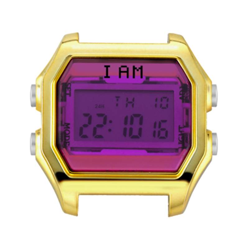 Boîte de montre IAM medium polycarbonate dore - vue 1