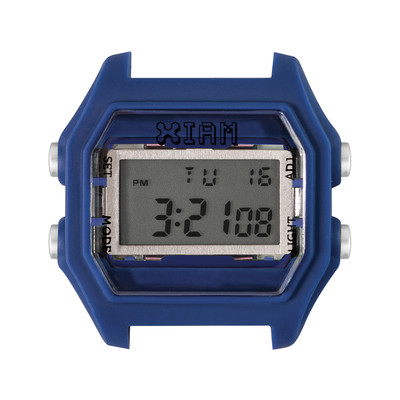 Boîte de montre IAM medium polycarbonate bleu - vue 1