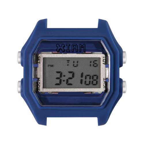 Boîte de montre IAM medium polycarbonate bleu