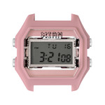 Boîte de montre IAM medium polycarbonate rose - vue 1