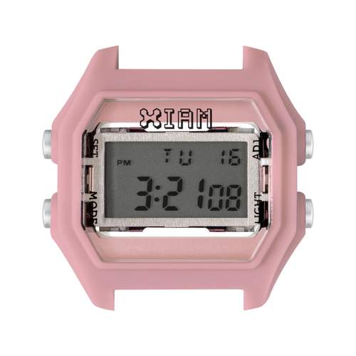 Boîte de montre IAM medium polycarbonate rose