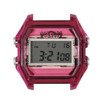 Boîte de montre IAM medium polycarbonate rose - vue 1