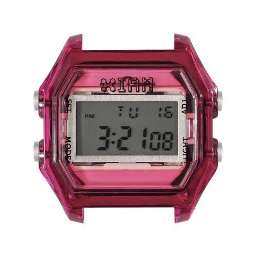 Boîte de montre IAM medium polycarbonate rose