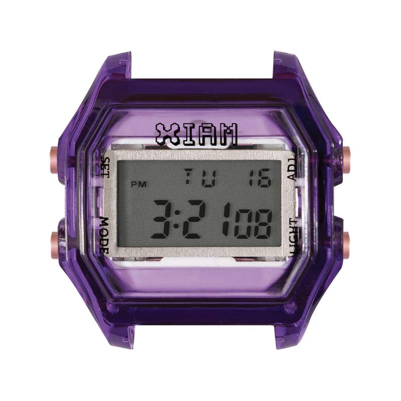 Boîte de montre IAM medium polycarbonate violet - vue 1