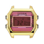 Boîte de montre IAM medium polycarbonate rose - vue 1