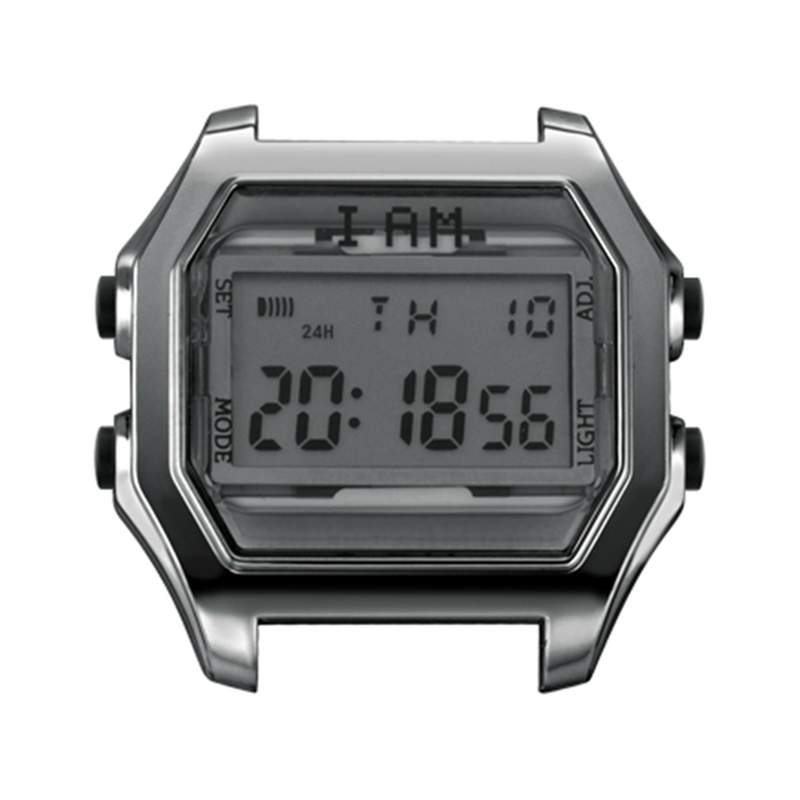 Boîte de montre IAM large polycarbonate gris - vue 1