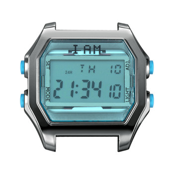 Boîte de montre IAM large polycarbonate gris
