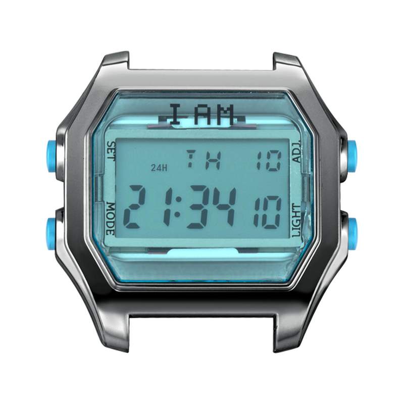 Boîte de montre IAM large polycarbonate gris - vue 1