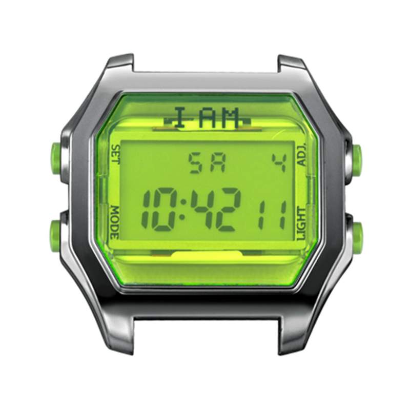 Boîte de montre IAM large polycarbonate gris - vue 1