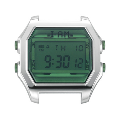 Boîte de montre IAM large polycarbonate argenté