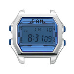 Boîte de montre IAM large polycarbonate argenté - vue 1