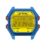 Boîte de montre IAM large polycarbonate bleu - vue 1