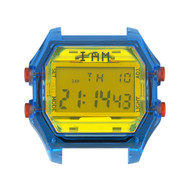 Boîte de montre IAM large polycarbonate bleu