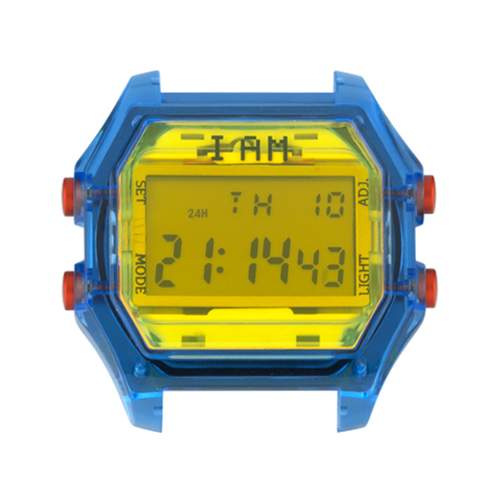 Boîte de montre IAM large polycarbonate bleu