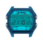 Boîte de montre IAM large polycarbonate bleu - vue 1