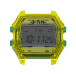 Boîte de montre IAM large polycarbonate jaune - vue 1
