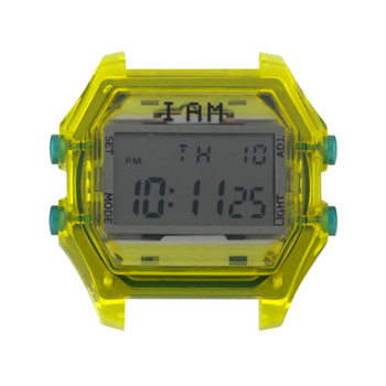 Boîte de montre IAM large polycarbonate jaune