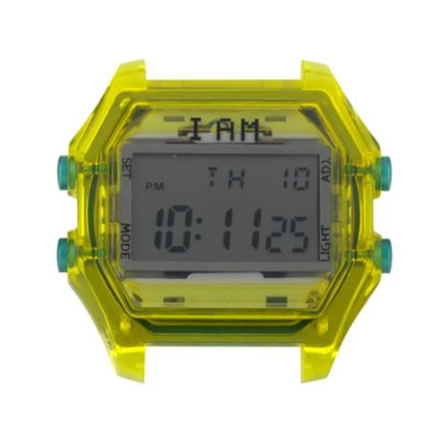 Boîte de montre IAM large polycarbonate jaune