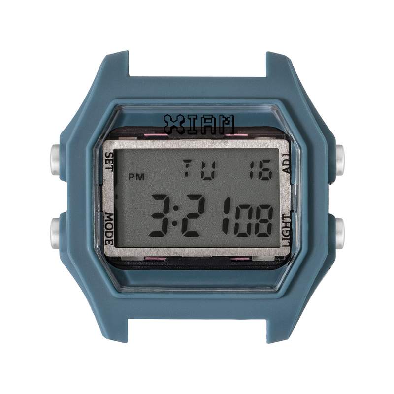 Boîte de montre IAM large polycarbonate bleu - vue 1