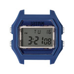 Boîte de montre IAM large polycarbonate bleu - vue 1