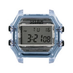 Boîte de montre IAM large polycarbonate bleu - vue 1