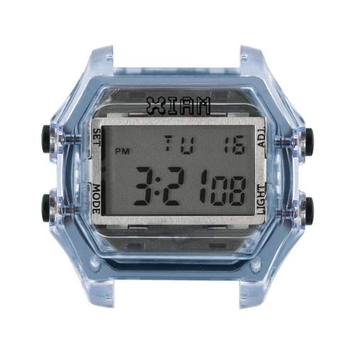 Boîte de montre IAM large polycarbonate bleu
