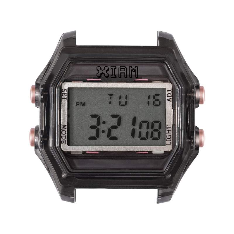Boîte de montre IAM large polycarbonate noir - vue 1