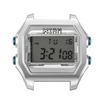 Boîte de montre IAM large polycarbonate argenté - vue 1