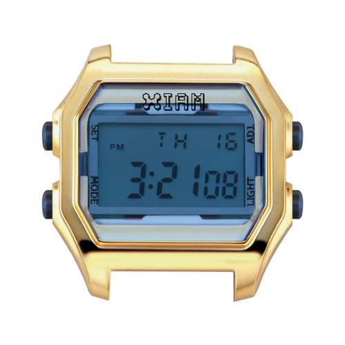 Boîte de montre IAM large polycarbonate doré
